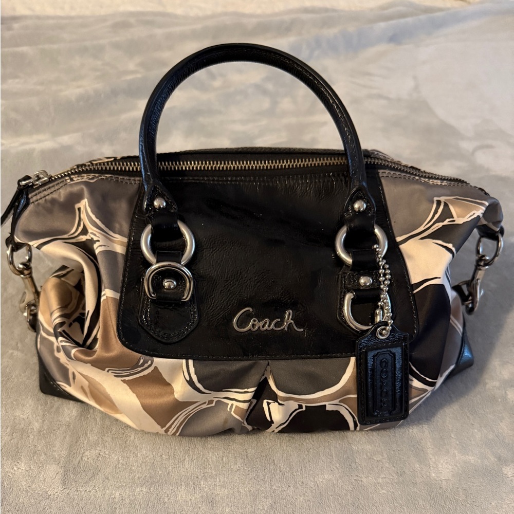 Coach Black and Tan Women's Satchel